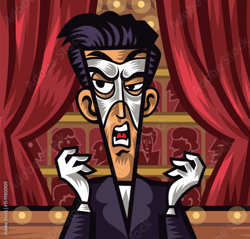 masked man in the opera theater