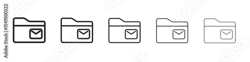 Folder mail icon vector illustration isolated
