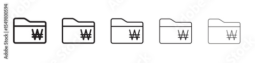 Folder won icon vector illustration isolated