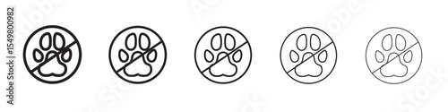 Forbidden dog pet icon vector illustration isolated
