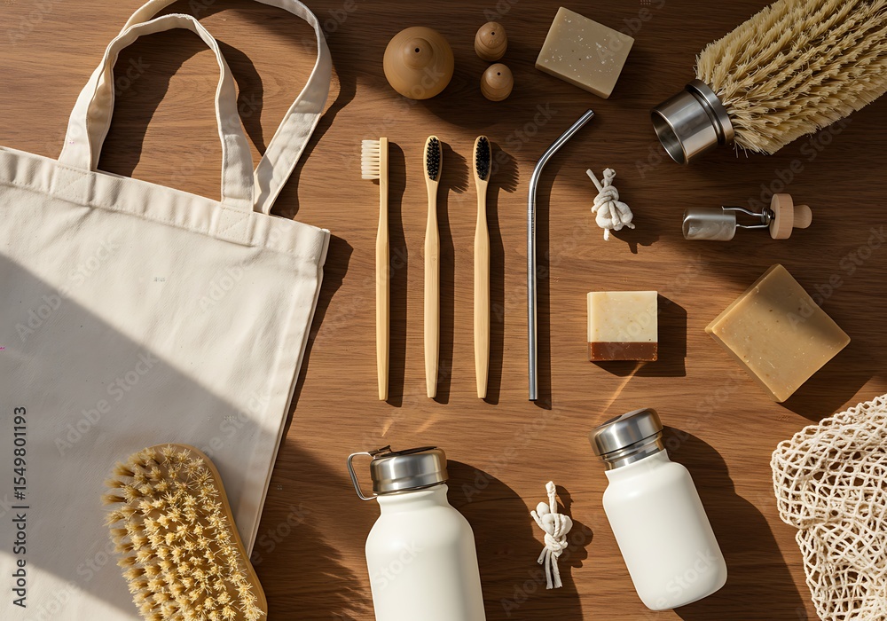 Obraz premium Sustainable Living Eco-Friendly Products for a Zero-Waste Lifestyle