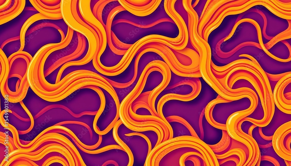 Abstract ramen noodle pattern background Flat vector illustration of wavy geometric pasta texture, modern, art Abstract ramen noodle pattern background Flat vector illustration of wavy geometric pasta texture, modern, art