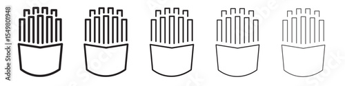 French fries icon vector illustration isolated