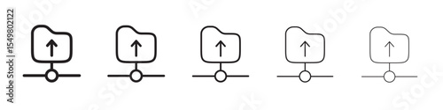 FTP navigate up icon vector illustration isolated