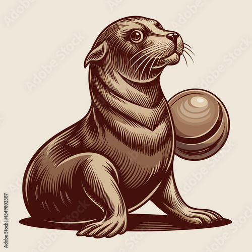 sea lion on the rock