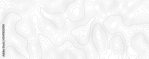 Abstract background wavy topographic line contour geography map. Seamless pattern and banner design. Modern and dynamic feel to topographic mapping vector illustration.