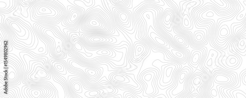 Abstract background wavy topographic line contour geography map. Seamless pattern and banner design. Modern and dynamic feel to topographic mapping vector illustration.