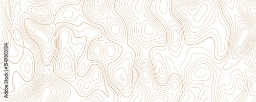 Abstract background wavy topographic line contour geography map. Seamless pattern and banner design. Modern and dynamic feel to topographic mapping vector illustration.