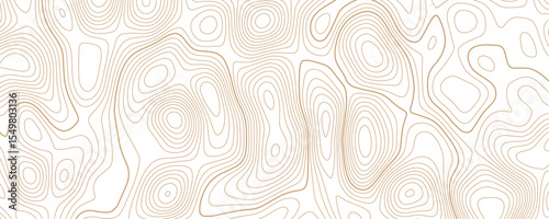 Abstract background wavy topographic line contour geography map. Seamless pattern and banner design. Modern and dynamic feel to topographic mapping vector illustration.