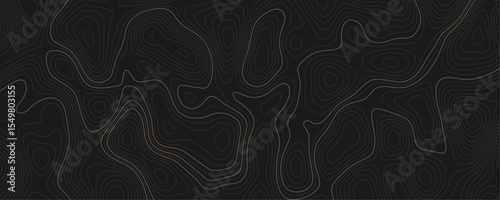 Abstract background wavy topographic line contour geography map. Seamless pattern and banner design. Modern and dynamic feel to topographic mapping vector illustration.