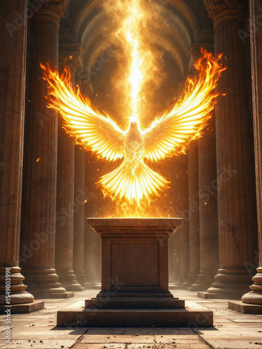 The Fire of the Spirit – Dove Above the Altar