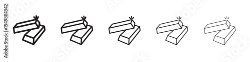 gold bars icon vector illustration isolated
