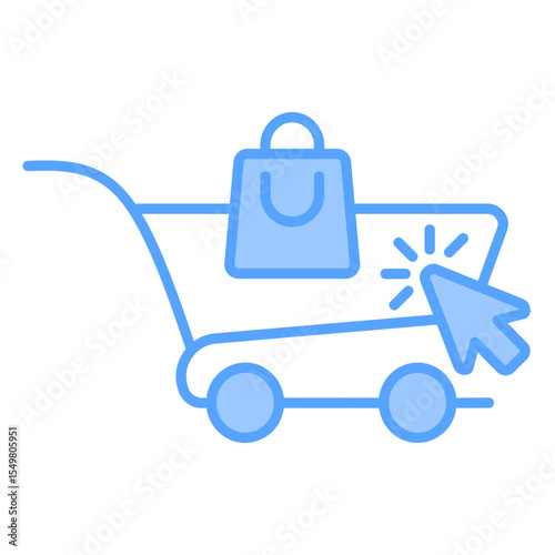 Ecommerce Blue Icon