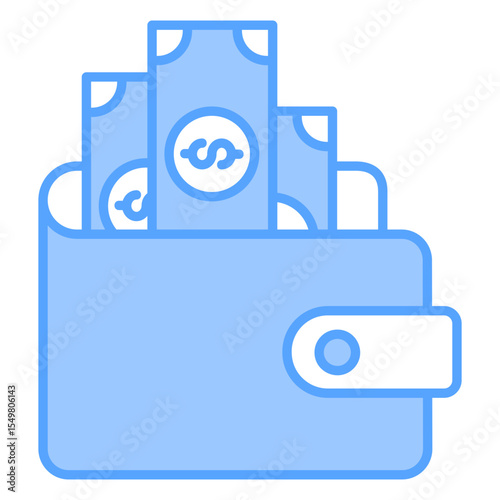 Money Wallet Blue Icon
