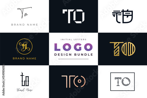 Initial letters TO Logo Design Bundle