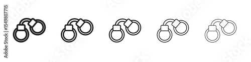 Handcuffs icon vector illustration isolated