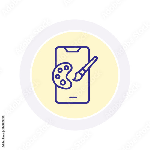 Mobile Painting vector, pixel perfect, illustrator file 

