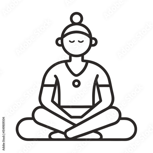yoga in the lotus position