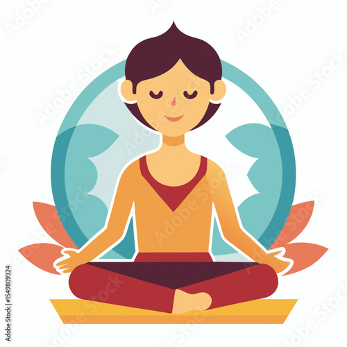 yoga in the lotus pose