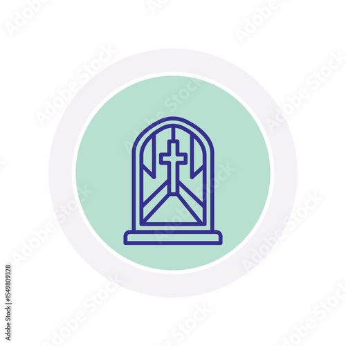 Stained Glass Window vector, pixel perfect, illustrator file 

