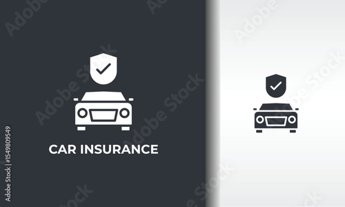 Car Insurance Vector, Icon Or Logo Sign Isolated Symbol Illustration