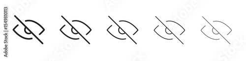 Hide preview icon vector illustration isolated
