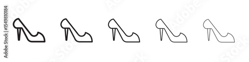 high heel shoes icon vector illustration isolated