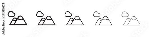 hills icon vector illustration isolated