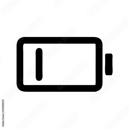 Full Battery Icon Silhouette | Power Charge Level Vector PNG | Energy Symbol Graphic for Mobile, Tech, Devices, Charging, UI & Digital Design