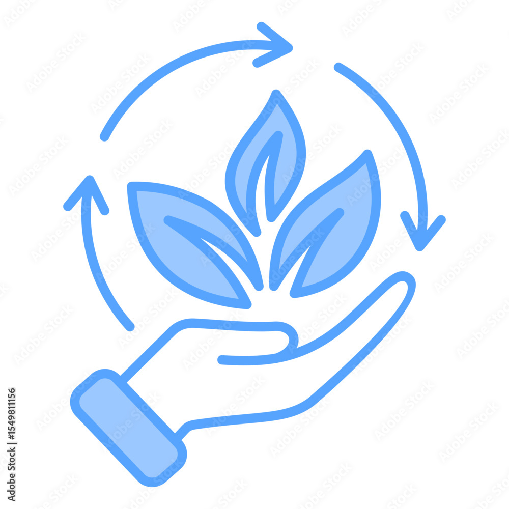 Fototapeta premium Sustainability Blue Icon
