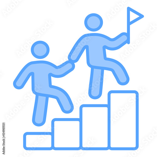 Leadership Blue Icon
