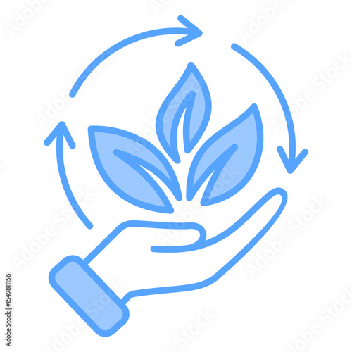 Sustainability Blue Icon