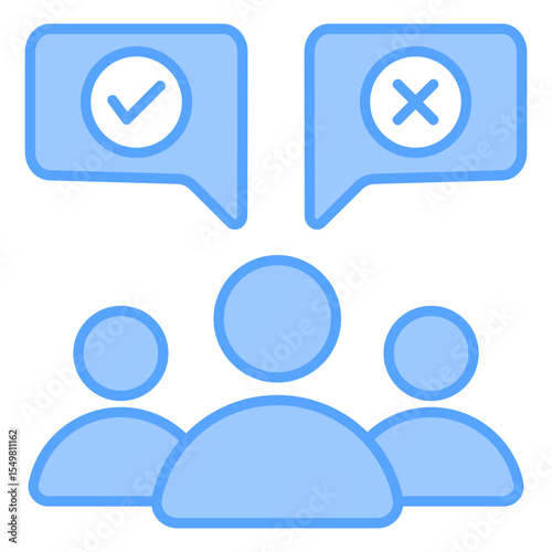 Decision Making Blue Icon