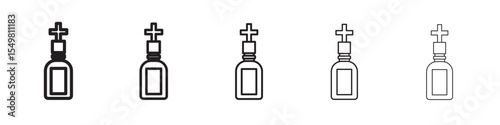 holy water bottle icon vector illustration isolated