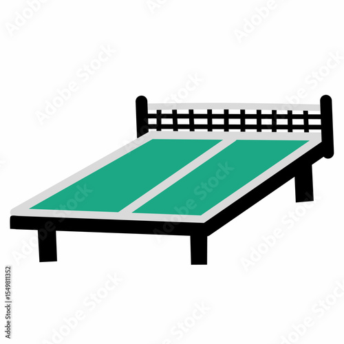 Simple and bold illustration of a table tennis table. Ideal for indoor sport themes, educational content, or game activity visuals for youth and general sports lovers.