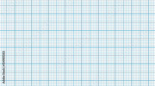 Square grid of graph paper. Abstract checkered background. Geometric pattern for school, technical engineering lines scale measurement. Lined notebook form on white background.