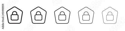 Home security icon vector illustration isolated