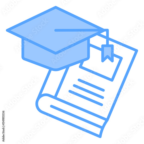 Education  Blue Icon