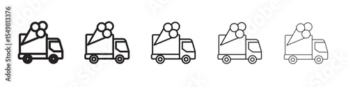 Ice cream van icon vector illustration isolated