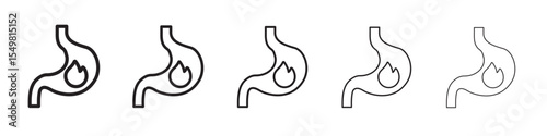Indigestion icon vector illustration isolated