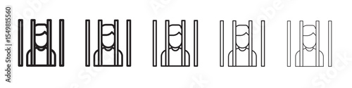 jail criminal prisioner icon vector illustration isolated