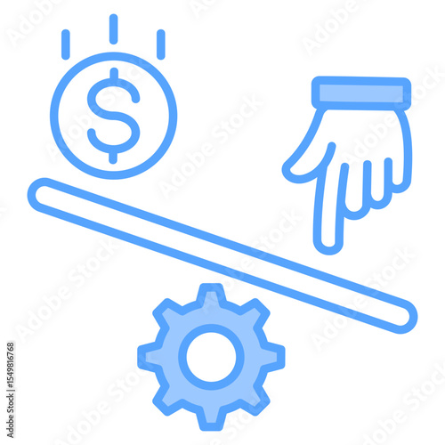 Leverage Blue Icon