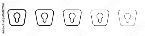 Key hole icon vector illustration isolated