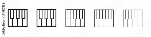 Keyboard piano icon vector illustration isolated