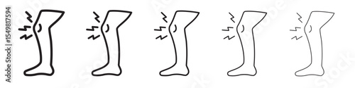 Knee pain icon vector illustration isolated
