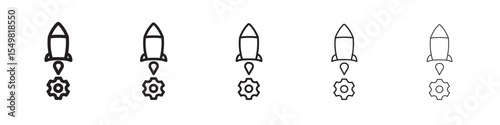 Launch settings icon vector illustration isolated
