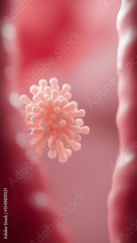 Micro bacterial Bacteria Colony Microbiome and Bacteria inside intestines Microbes inside human gut