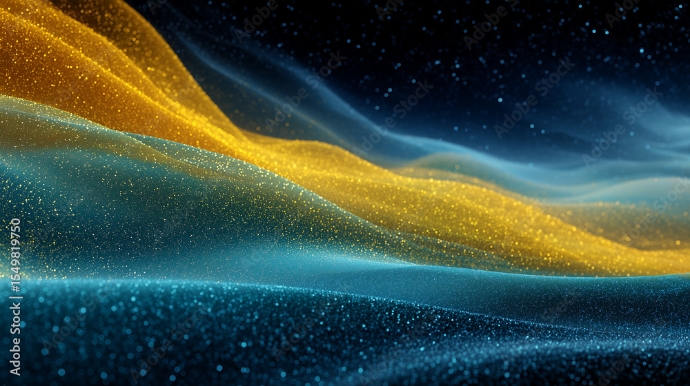 Obraz premium Wallpaper and background , yellow and blue color flowing motion.