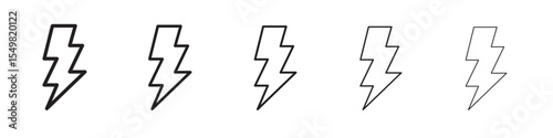 Lightening bolt vector illustration isolated