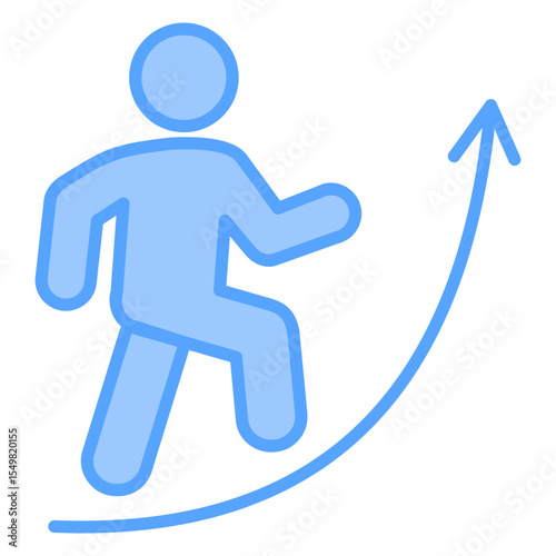 Personal Growth Blue Icon